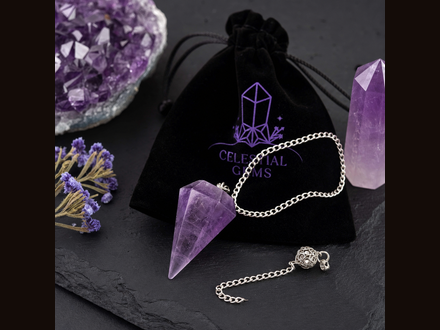 Faceted Amethyst Pendulum