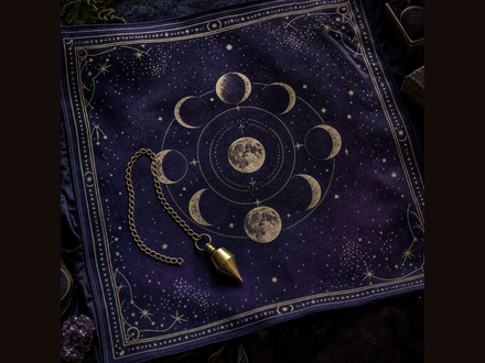 Lunar Phase Tarot Cloth